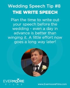 The Write Speech | Wedding Speech Tip #8 | Evermoore Films