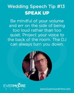 Speak Up | Wedding Speech Tip #13 | Evermoore Films