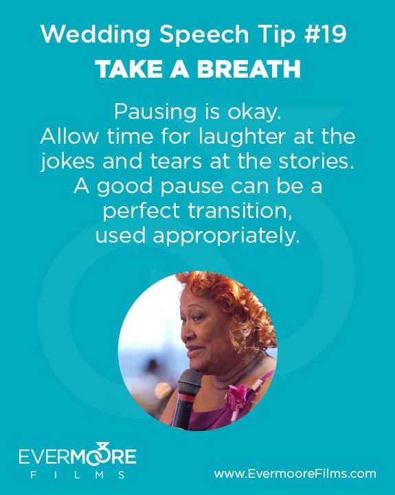 Take a Breath | Wedding Speech Tip #19 | Evermoore Films