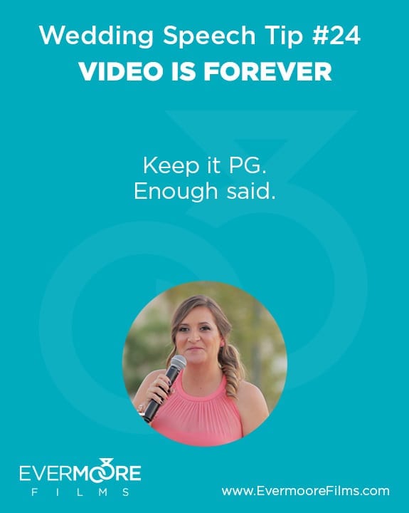 Video is Forever | Wedding Speech Tip #24 | Evermoore Films
