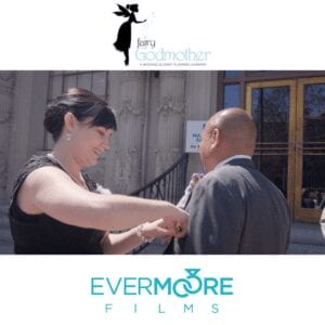 Wedding Planner Fairy Godmother helping the groom get ready for pictures! | www.EvermooreFilms.com